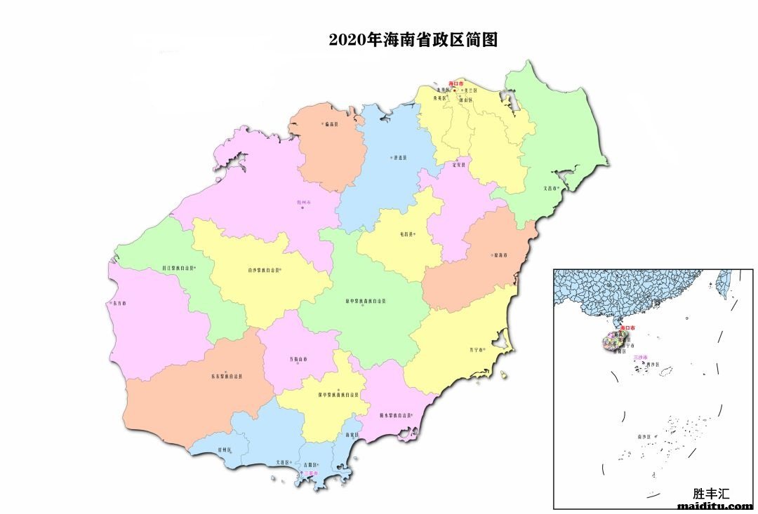 2022年最新版海南省矢量电子地图