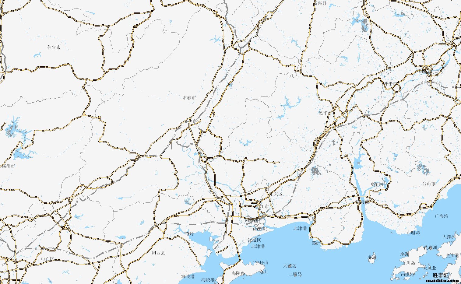 广东省阳江市mapinfo格式电子地图销售