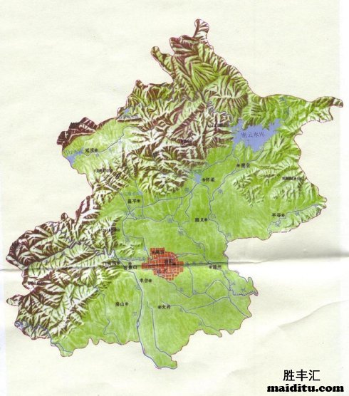 北京地形地貌图